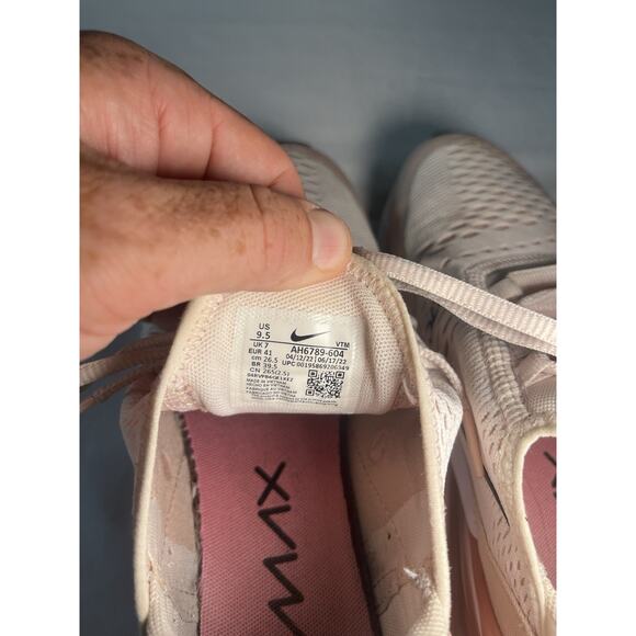 Nike Air Max 270 Size 9.5 AH6789-604 "Light Pink/White/Black" Women's Sneakers - Picture 5 of 10